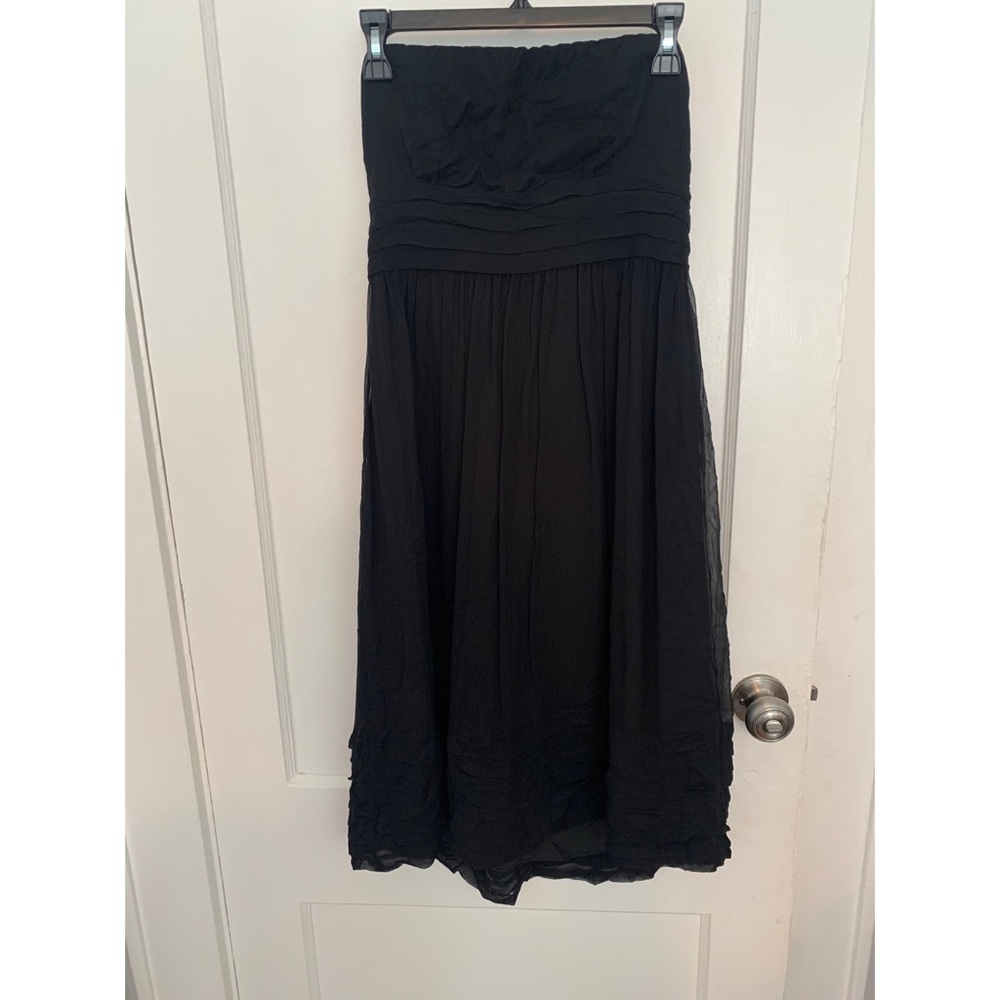 Strapless Black Minidress J. Crew Size 6
